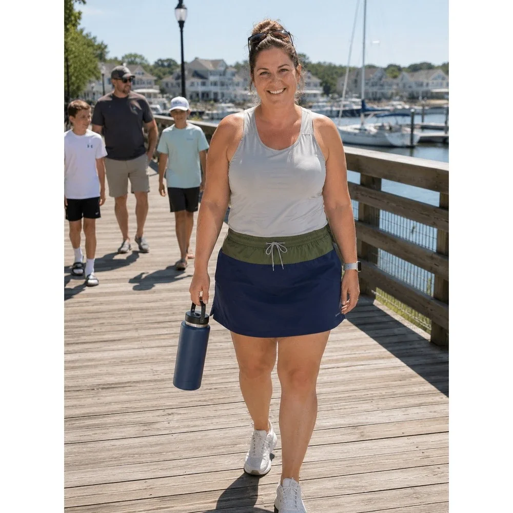 Columbia Sandy River Skort Blue Green XL Athleisure Hiking‎